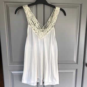 American Eagle Outfitters crochet neckline tank
